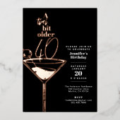 Een Tini Bit Olde 40e verjaardag cocktail party Folie Uitnodiging (Voorkant)