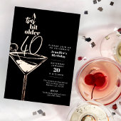 Een Tini Bit Olde 40e verjaardag cocktail party Folie Uitnodiging