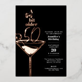 Een Tini Bit Olde 50ste verjaardag cocktail party Folie Uitnodiging (Voorkant)