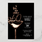 Een Tini Bit Olde 60e verjaardag cocktail party Folie Uitnodiging (Voorkant)