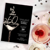 Een Tini Bit Olde 60e verjaardag cocktail party Folie Uitnodiging