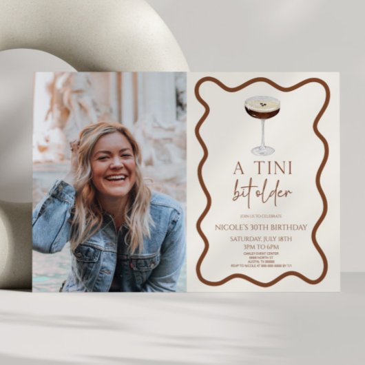 Een Tini Bit Older Espresso Martini Verjaardagsfee Kaart