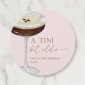 Een Tini Bit Older Expresso Martini Bruidsdouche Bedankjes Labels (Voorkant)