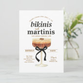 Een Tini Bit Older Feestje Espresso Martini Thema Kaart (Staand voorkant)