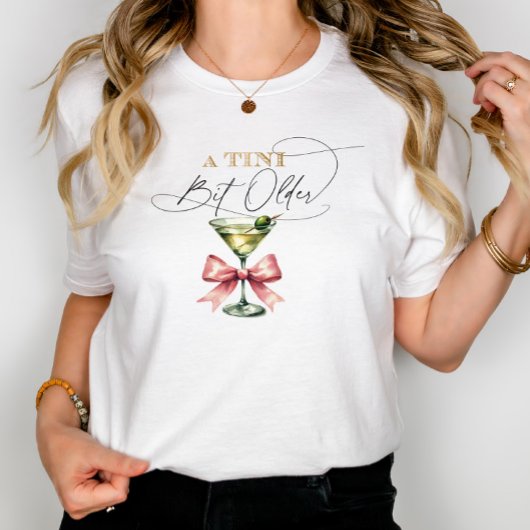 Een Tini Bit Older Martini Roze Strik Tri-Blend Shirt