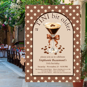 Een Tini Bit Ouder Martini Espresso Bruine Boog 30 Kaart