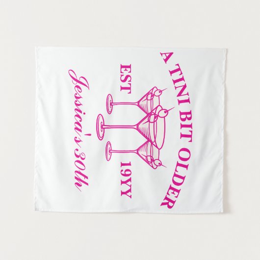 Een Tini Bit Oudere Martini Aangepaste 30 Verjaard Wandkleed (Voorkant (horizontaal))