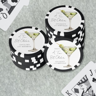 Een Tini Bit Oudere Martini Verjaardag Poker Chips