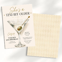 Een Tini Bit Oudere Martini Volwassenen Verjaardag Kaart