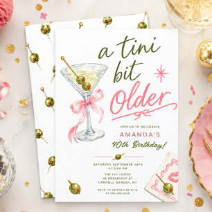 Een Tini Bit Oudere Verjaardagsuitnodiging Kaart
