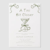 Een Tini dichterbij Bruidsmeisje borrel Vellum Uitnodigingen (Voorkant)