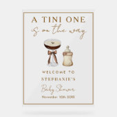 Een Tini Espresso Martini Baby shower welkomstbord Acryl Bord (Voorkant)