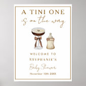 Een Tini Espresso Martini Baby shower welkomstbord Poster (Voorkant)