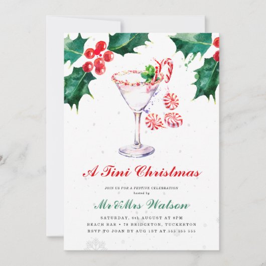 Een Tini Kerstmis Martini Kerstfeest Kaart (Voorkant)
