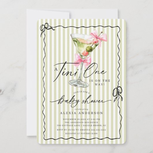 Een Tini One Baby shower uitnodiging (Voorkant)