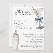 Een Tini One Blue Martini Themagecode Baby Shower Kaart (Voorkant)