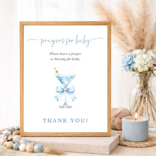 Een Tini One Chic Bow Baby Shower Gebeden voor Bab Poster