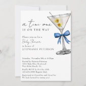 Een Tini One eenvoudig minimalistisch blauw Martin Kaart (Voorkant)