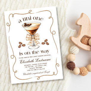Een Tini One Espresso Martini Baby Shower Kaart