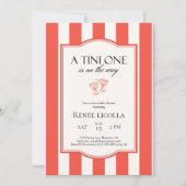 Een Tini One is onderweg Baby shower Invitation Bedankkaart (Voorkant)