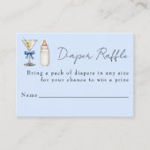 Een Tini One is onderweg luier Raffle Baby shower Informatiekaartje (Voorkant)