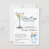 Een Tini One is onderweg, Martini Chic baby shower Kaart (Voorkant)