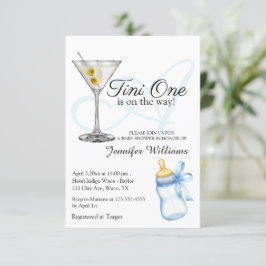 Een Tini One is onderweg, Martini Chic baby shower Kaart