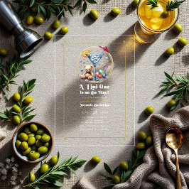 Een Tini One is onderweg naar Baby shower Clear Acryl Uitnodigingen