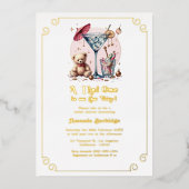 Een Tini One is onderweg naar het Baby shower Folie Uitnodiging (Voorkant)