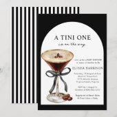 Een Tini One is onderweg naar het Baby shower Kaart (Voorkant / Achterkant)