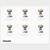 Een Tini One is onderweg naar het Baby shower Vierkante Sticker (Vel)