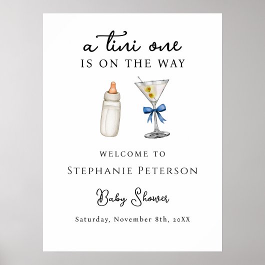 Een Tini One is onderweg naar het Blue Martini Bab Poster (Voorkant)