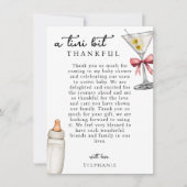 Een Tini One is onderweg naar Pink Martini Baby sh Bedankkaart (Voorkant)