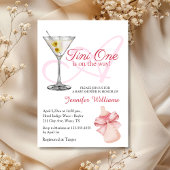 Een Tini One is onderweg, roze baby shower Kaart