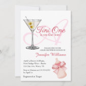 Een Tini One is onderweg, roze baby shower Kaart (Voorkant)