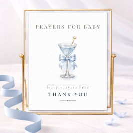 Een Tini One Jongen Baby Shower Gebeden Voor Baby Poster