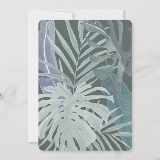 Een Tini One Martini Blue Ribbon Boy Baby shower Kaart (Achterkant)