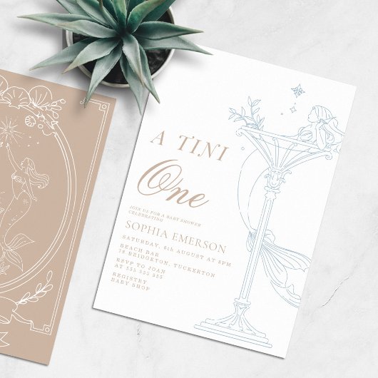 Een Tini One modern Baby shower aan de kust Kaart