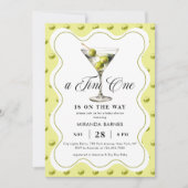 Een Tini One Olive Martini Chic Baby shower Kaart (Voorkant)