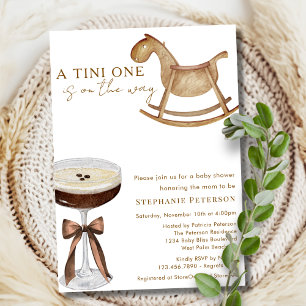 Een Tini One On The Way Espresso Martini Baby Show Kaart
