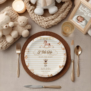 Een Tini One Op Weg Espresso Martini Baby Shower Papieren Bordje