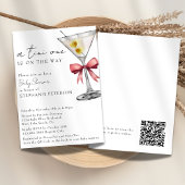 Een Tini One Simple QR Code Roze Martini Baby show Kaart