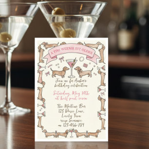 Een Tini Weenie Beetje Oudere Dachshund Martini Ve Kaart
