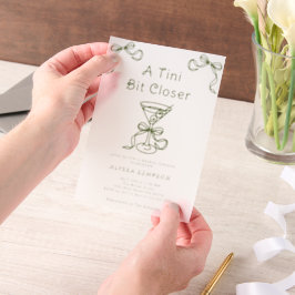 Een Tini'tje dichterbij Bruidsdouche Vellum Uitnodigingen
