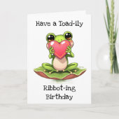 Een Toad-ily Ribbot-ing verjaardag Kaart (Voorkant)