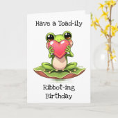 Een Toad-ily Ribbot-ing verjaardag Kaart (Gele Bloem)