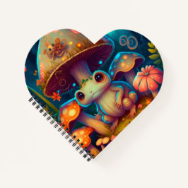 Een toadstoel kikker          schrift notitieboek