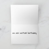 **EEN TOAST AAN ONS** OP ONZE "WEDERZIJDSE TWEEDE  KAART (Binnen)