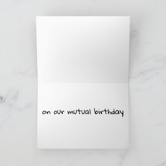 **EEN TOAST AAN ONS** OP ONZE "WEDERZIJDSE TWEEDE KAART (Binnen)