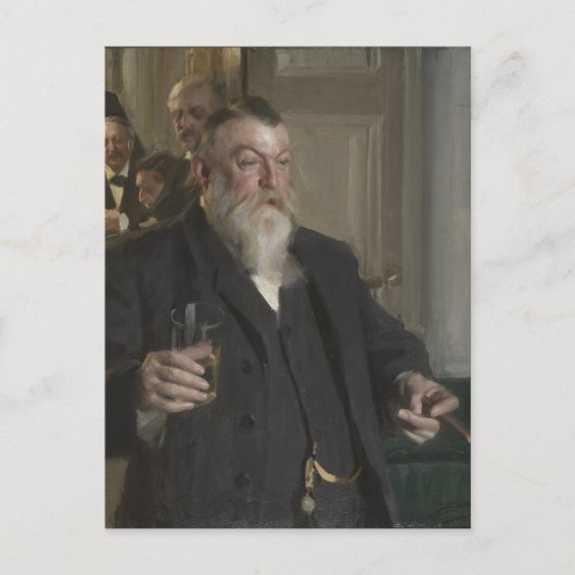 Een toast in de Idun-maatschappij door Anders Zorn Briefkaart (Voorkant)